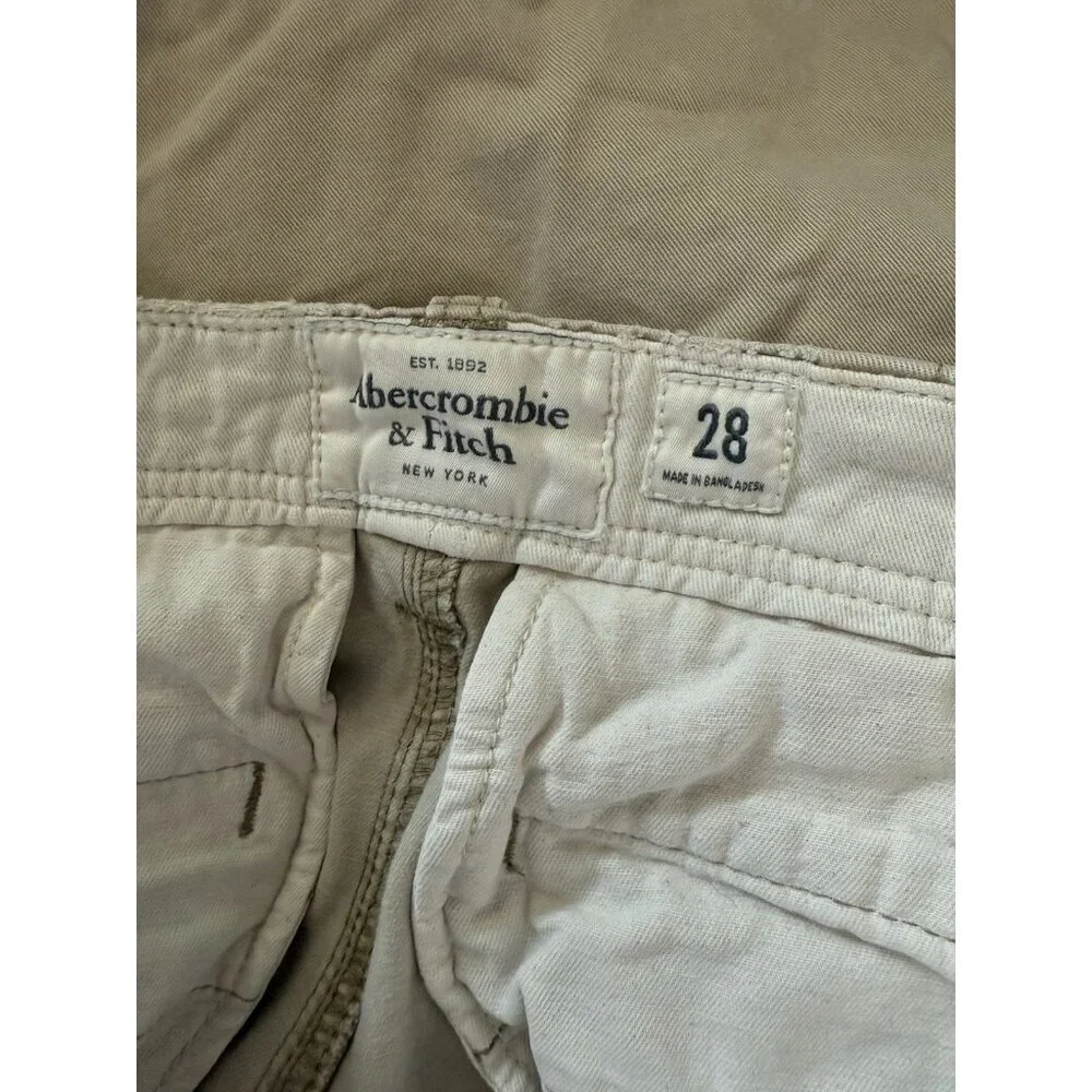 LOT 2 Pairs Abercrombie & Fitch New York Shorts SZ 28 Chino Streetwear Classic - Picture 7 of 7